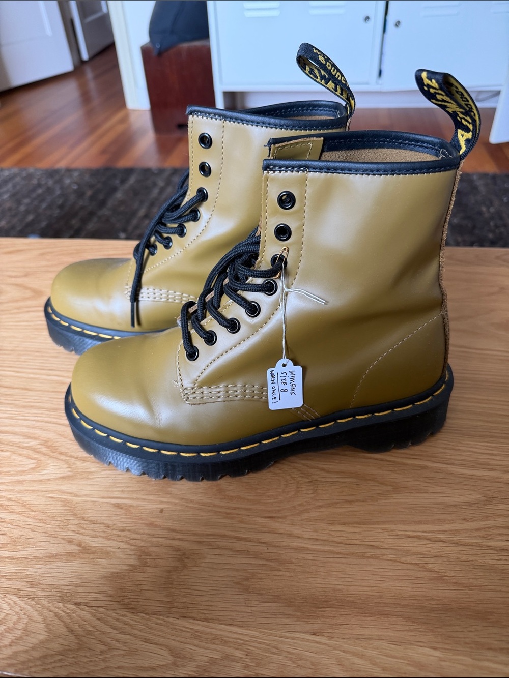 Dr. Martens Olive Lace-Up Combat Boots